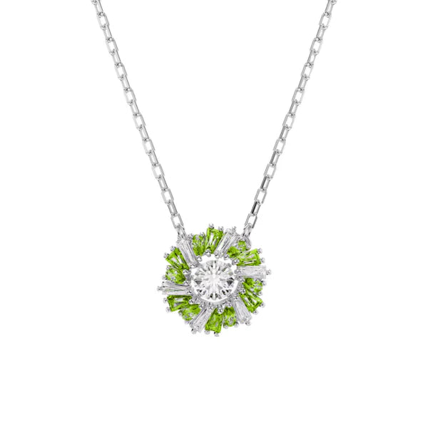 Sapphire Halo Radiant Necklace