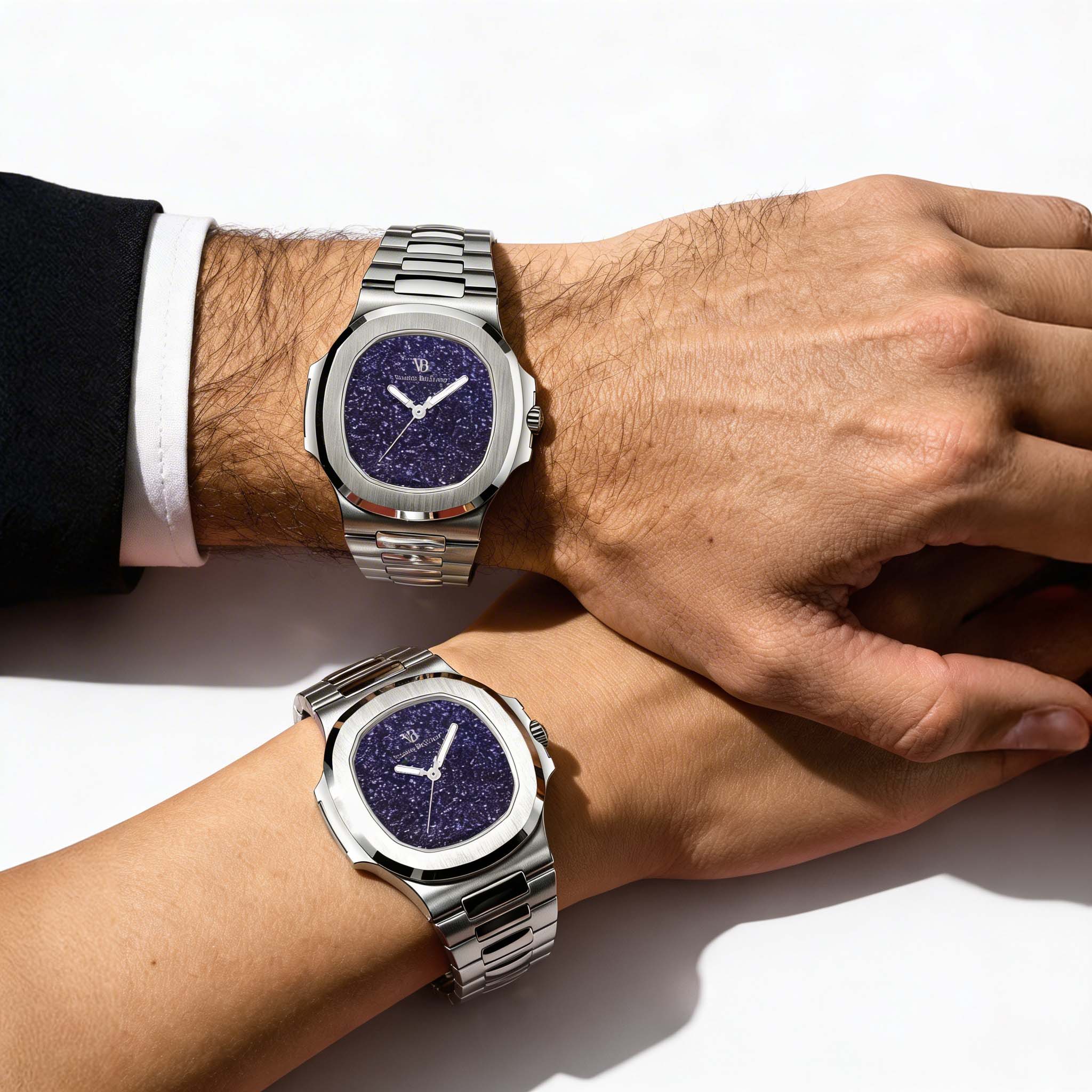 Valeria Bellucci Navy Blue Gemstone Watch for Women