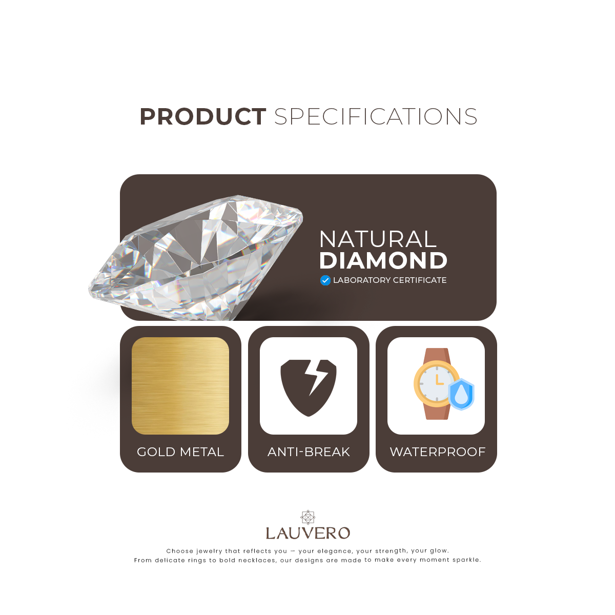 Lauvero Eclipse Diamond Gold Couple Watches