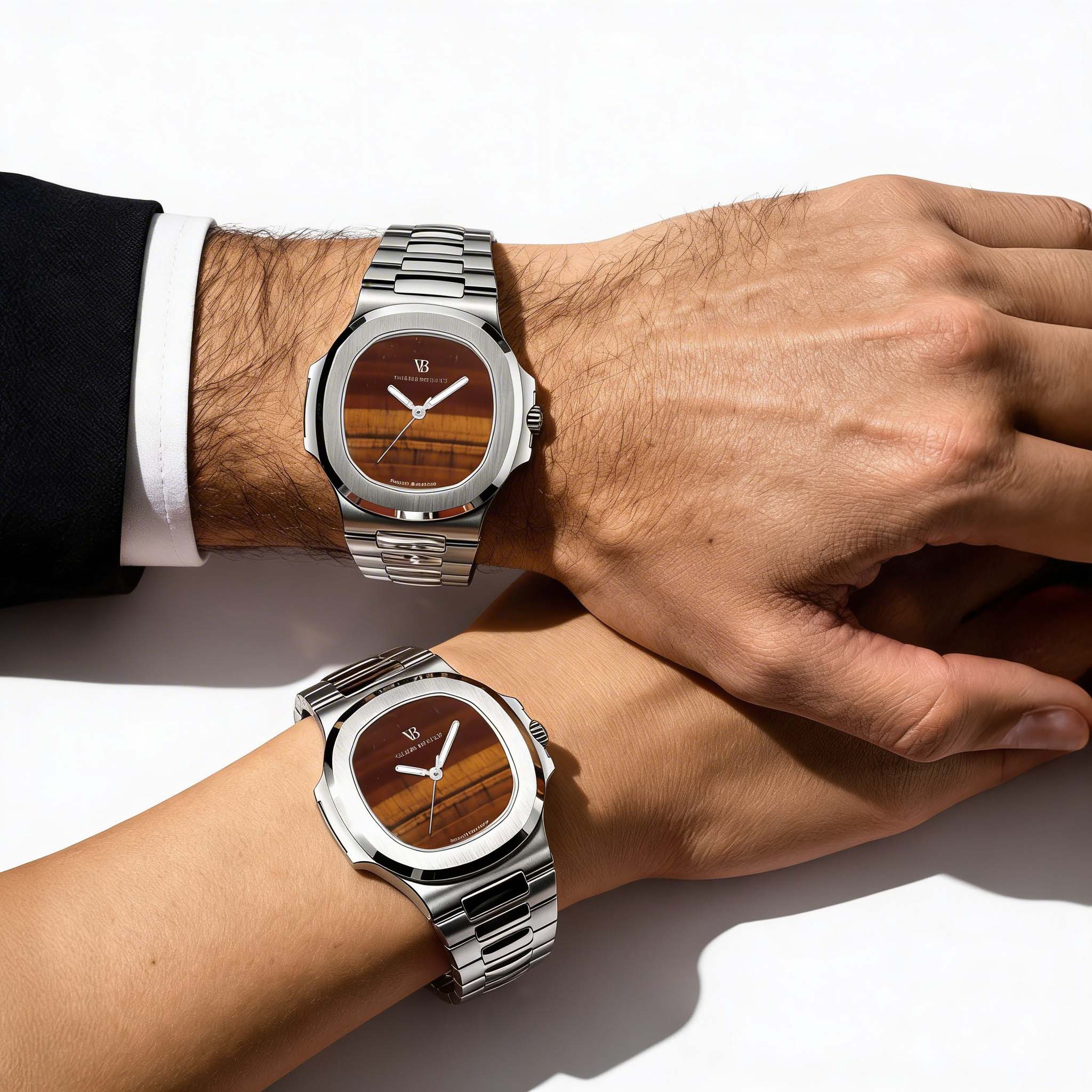 Valeria Bellucci Brown Gemstone Watch for Men