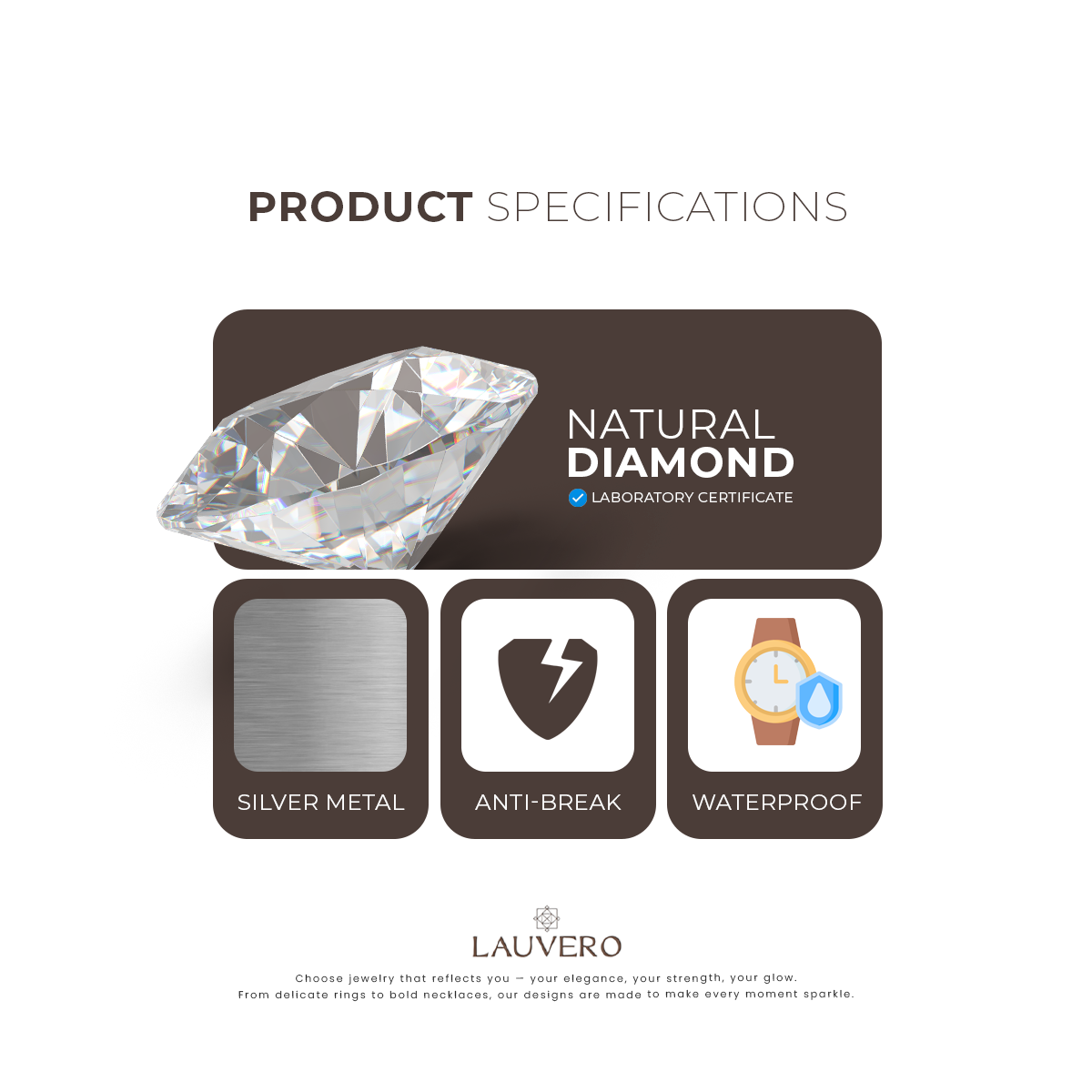 Lauvero Eclipse Diamond Grey Couple Watches